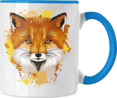 Produktbild von Trendation - Fuchs Grafik Geschenk Tiere Fux (Blau)