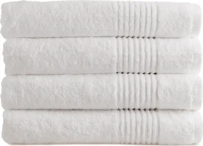 Produktbild von PHLOX Badetücher Set - 4 Teilig - 100% Baumwolle 600 g/m² - 70x140 cm - Frottee, Weich - Weiß