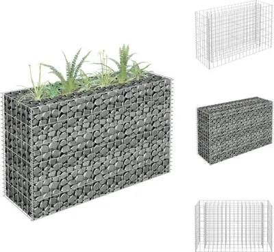 Obrázok produktu pre vidaXL Gabionový vyvýšený záhon Pozinkovaná oceľ 90×30×60 cm - Kvetináče a sadenice