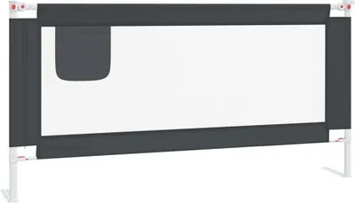 Produktbild von Kleinkind-Bettschutzgitter Dunkelgrau 180x25 cm Stoff