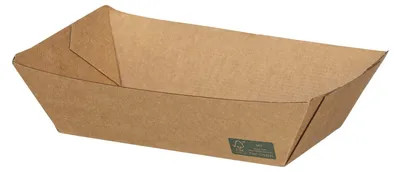 Kraftpapier-Tablett, 180 ml, 50 Stück, rund, natürlich