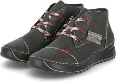 Zdjęcie produktu dla Sznurowane buty damskie Rieker zielone