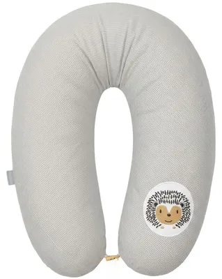 Produktbild von Stillkissen 170x30 cm | Füllung Faserbällchen | Bezug 100% Baumwolle | Igel Silver Holzknopf
