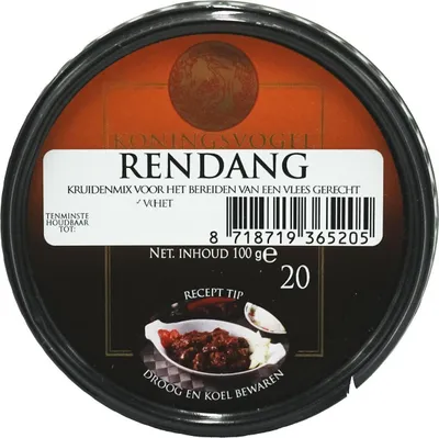 Image de Koningsvogel Boemboe Rendang Mix 100g – Authentique mélange d'épices indonésiennes