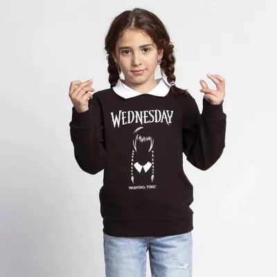 Imagen del producto de Sudadera de algodón cepillado Cerda Group, color marrón y gris, para niñas de 10 años