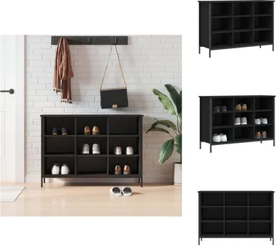 Obrázek produktu pro vidaXL Botník černý 100x35x70 cm materiál na bázi dřeva - Regály a skříně na boty
