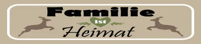 Produktbild von vianmo Holzschild 10x46 cm Familie ist Heimat