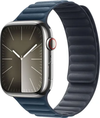 Productafbeelding van Apple Magnetic Link-bandje FineWoven voor de Apple Watch | 44/45/46/49 mm - Maat S/M - Baltic Blue
