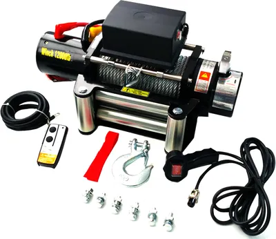 Image de Varan Motors - SC12.0X Treuil électrique 12V 5443kg 4800W, Treuil à câble longueur 28m diamètre 9.1mm