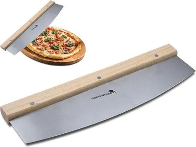 Produktbild von Famanu Pizzaschneider Edelstahlklinge 35 x 10 x 2 cm - Präzises und einfaches Schneiden