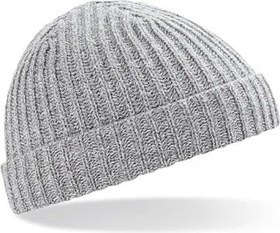 Produktbild von Beechfield B460 | Trawler Beanie Wintermütze - Farbe: Heather Grey - Größe: One Size