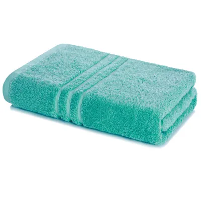 Produktbild von Lavea® Badetuch 100x150 cm aus 100% Baumwolle – Großes Duschtuch, saugstark, weich und hautfreundlich, Frottierserie Elena, waschbar - Türkis
