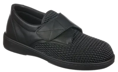 Produktbild von ALPES Hallux-Schuhe, Uni, elastischer Zehenbereich, schwarz, PodoWell, Größe 1: 44