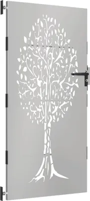 Produktbild von vidaXL Gartentor 85x200 cm Cortenstahl Baum-Design