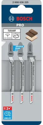 Produktbild von PRO Hardwood clean curve T101AOF Stichsägeblatt, 83 mm, 3-tlg.