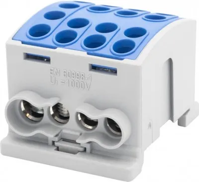 Produktbild von F-elektro HLK 125A-4 Blaue Schienenklemme IP20