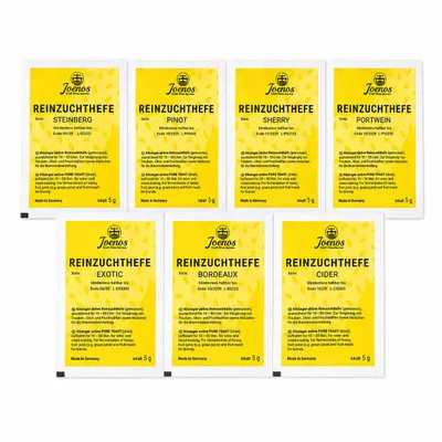 Produktbild von Kitzinger Joenos Hefe Probier-Set 7 Sorten, 7x5 g, KI-generiertes Bild