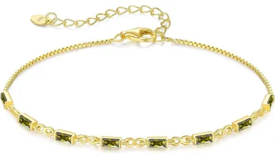 Productafbeelding van Armband voor dames, zilver 925, 14 karaat verguld, met zirkonia, oneindigheidsmotief, verstelbaar, lengte 17 + 4,5 cm