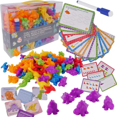 Produktbild von Großes Lernset Farben lernen Zählen Montessori Spiel Dinosaurier