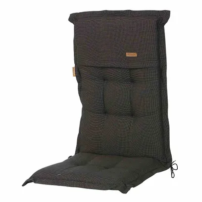 Produktbild von Madison Tuinstoelkussen hohe Rückenlehne 50x123 cm Rib schwarz, wetterfest und pflegeleicht