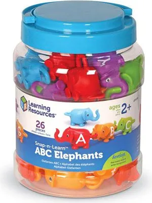 Image de Eléphants avec lettres - set d'apprentissage