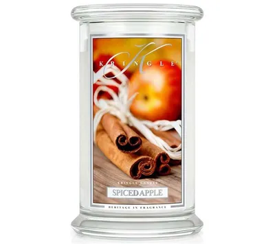 Productafbeelding van Kringle Candle, geurkaars in pot, groot, aroma van gekruide appel