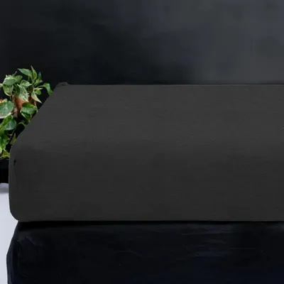 Produktbild von Sleeptime Teddy Spannbettuch Anthrazit 180 x 200 cm