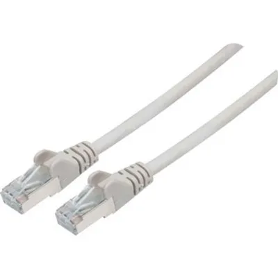 Produktbild von Intellinet 7,50 m Kategorie 6a Netzwerkkabel für Netzwerkgerät, Schalter, Server, Storage Server, VoIP-Gerät - Zweiter Anschluss: 1 x RJ-45 Network - Male - 10 Gbit/s - Patchkabel - Abschirmung - Golden Beschichteter Kontakt - LSZH, LSOH - 28 AWG - Grau