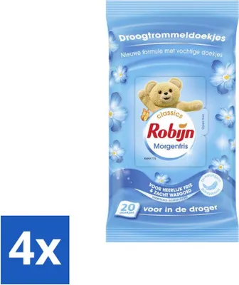 Produktbild von Robijn - Morgenfris - Trocknertücher - 20 Tücher - Vorteilspack - 4 Stücke