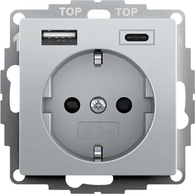 Produktbild von GIRA 245926 SCHUKO SH USB-Spannungsvers