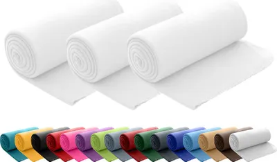 Produktbild von 3er Set Polar Fleecedecke 130x160 cm, OEKO-TEX ca. 400g Gewicht, mit Antipilling & Kettelrand - Farbe weiß