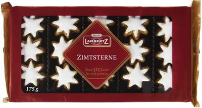 Obrázek produktu pro Lambertz skořicové hvězdičky s mandlemi a cukrovou polevou 175g