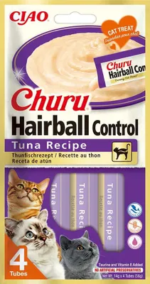Zdjęcie produktu dla INABA CHURU HAIRBALL Tuńczyk - przysmak dla kota - 4 x 14 g