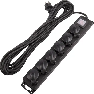Produktbild von Steckerleiste mit 6 Steckdosen und Schalter Ledkia (10 m)