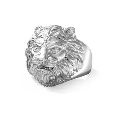 Image de Bague sceau Guess argent 24 Collection Lion King - homme