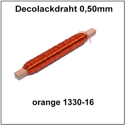 Produktbild von Decolackdraht Bindedraht Wickeldraht Blumendraht orange ca. 0,50 mm 50 m