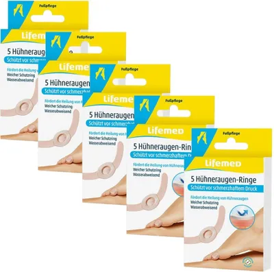 Produktbild von 5x Lifemed Hühneraugen Pflaster Ringe 5x 5 Stück