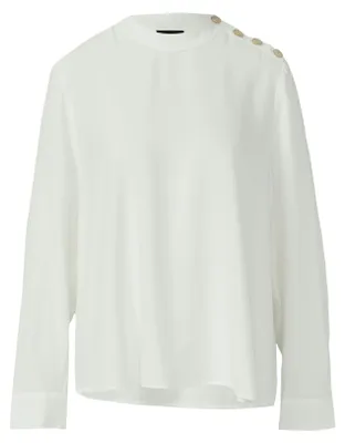 Produktbild von s.Oliver Klassische Damen Bluse aus fließender Viskose mit Stehkragen und präziser Knopfleiste