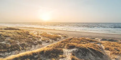 Produktbild von Wandbild STRAND SONNENUNTERGANG 50x100 cm – Leinwandbild Keilrahmen Deko modern