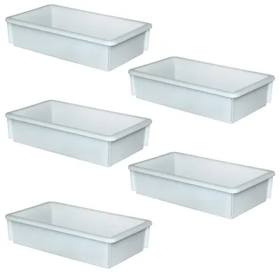 Produktbild von 5 Wanne mit umlaufendem U-Rand, 8 Liter, Außenmaße LxBxH 450x255x105mm, weiß