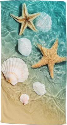 Produktbild von Beach towel Good Morning 100x180 cm - shells in the sea