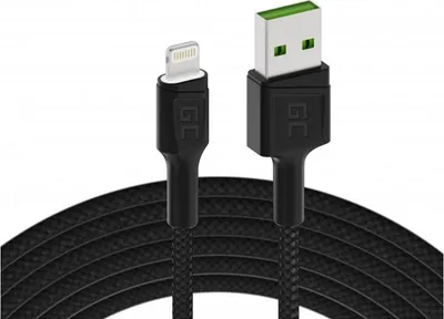 Obrázek produktu pro Green Cell KABGC12, 2 m, Lightning, USB A, Samec, Samec, Černá