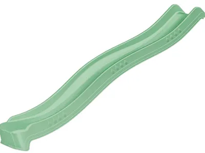 Produktbild von Pastellgrüne Gartenrutsche 265 cm, Podesthöhe 150 cm, mit Wasseranschluss