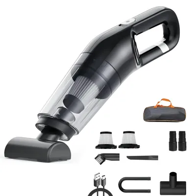 Produktbild von Kabelloser Auto Handstaubsauger 120W, 10000Pa, Hochleistung, HEPA-Filter, USB-Ladung, Mini Staubsauger für Auto & Zuhause, Schwarz