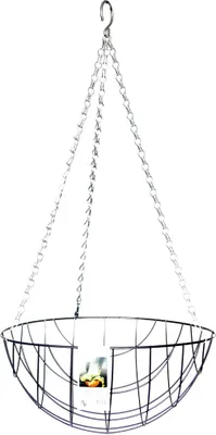 Zdjęcie produktu dla Esschert Design – wiszący kosz metalowy Ø 30 cm z łańcuchem