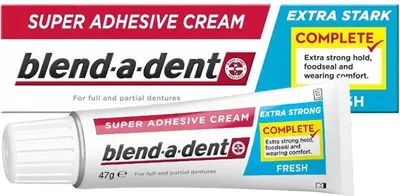 Produktbild von Blend-a-dent Extra Stark Frisch Haftcreme für Zahnprothesen 47 g
