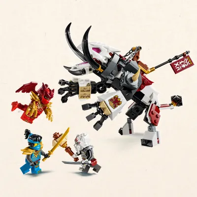 Produktbild von LEGO NINJAGO Zilvar auf seinem Drachentier Grimtak - Ninja Spielzeug mit Actionfigur, 3 Minifiguren inklusive Kai & Nya - Geschenkidee für Jungen ab 7 Jahren und Dragons Rising Fans - 71863