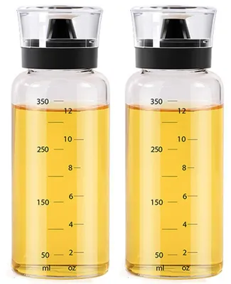 Ölspenderflasche 350 ml, 2er-Set, auslaufsicher, Glas, für Camping & Küche