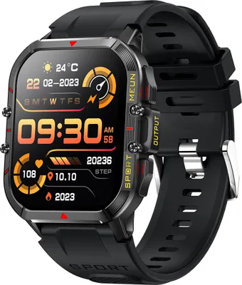 Obrázek produktu pro Sportovní chytré hodinky 1,96" BT Call 100+ sportovních režimů monitorování srdečního tepu/spánku/nálady/stresu/teploty těla IP68 vodotěsné pánské chytré hodinky