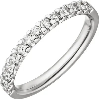 Produktbild von Halbmemory-Ring 14 Diamanten Brillanten 0,56 Ct. W/SI 585 Gold Weißgold Damen Innenumfang 60mm  Ø19.1mm